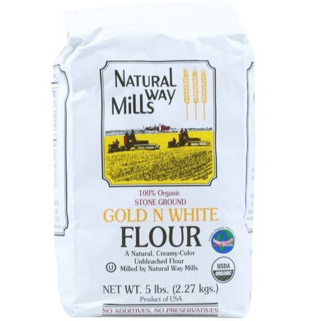 Natural Way Mills Org. Gold &amp; White Flour, 5lb