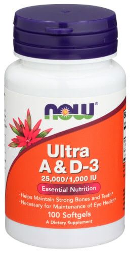Now Ultra A &amp; D-3 25,000/1,000 IU Esential Nutrition 100 Softgels