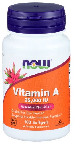 Now Vit A 25000 IU  100 SGELS