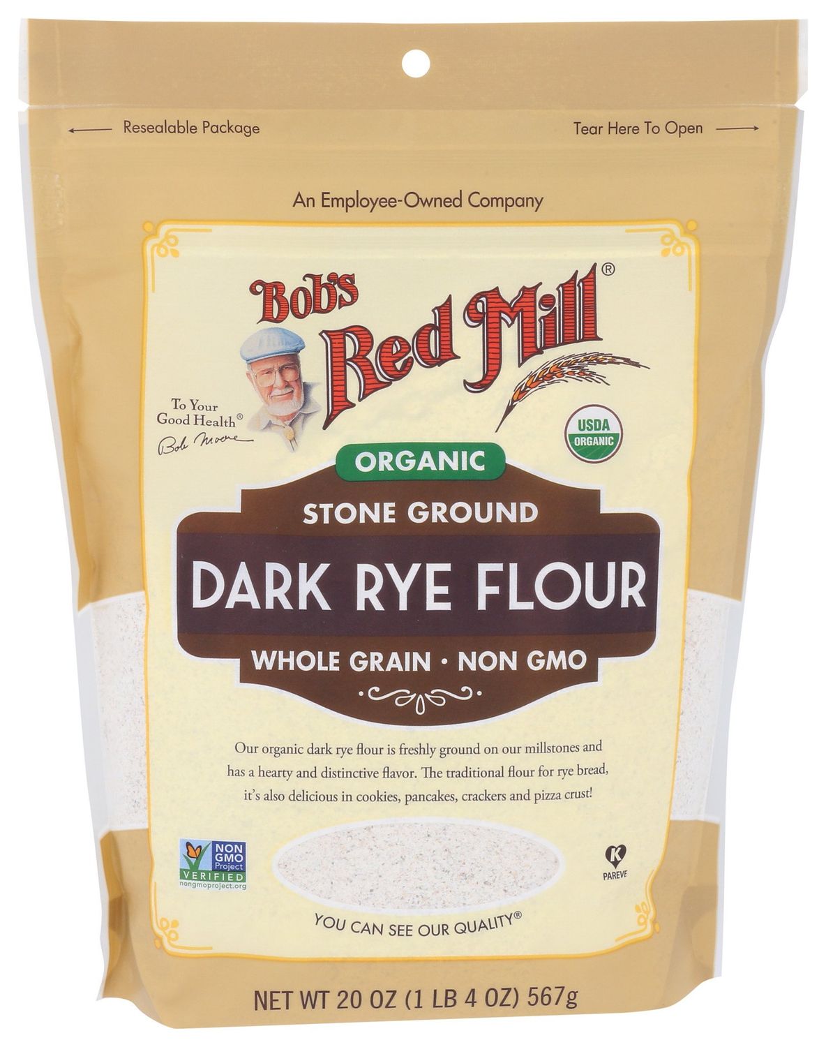 Bobs Red Mill                 Flour Rye Dark Org