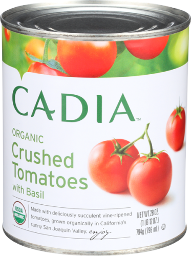 Cadia                         Tomato Crushed w/ Basil Org 28 oz