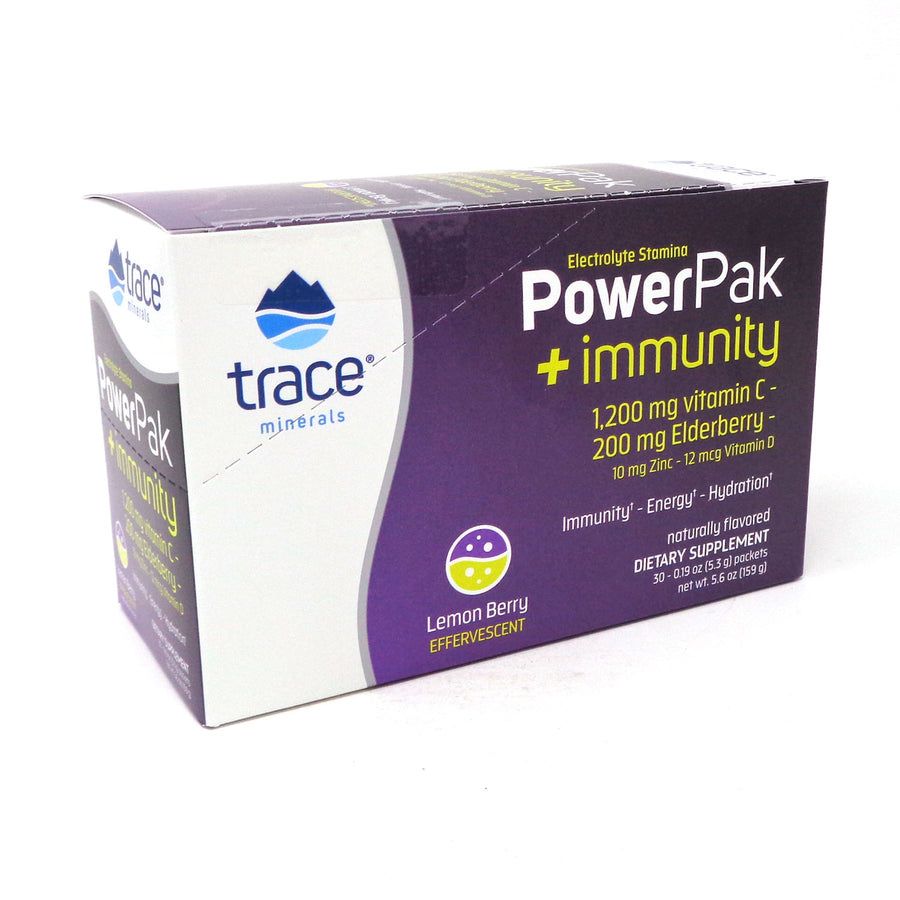 Trace Minerals Powerpak + Immunity Lemon Berry 30 pack