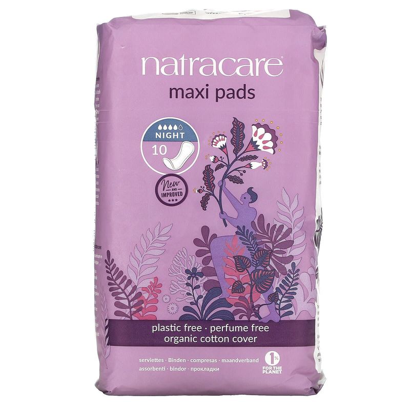 Natracare PADS,NIGHT-TIME/OVERNIGHT 10 CT