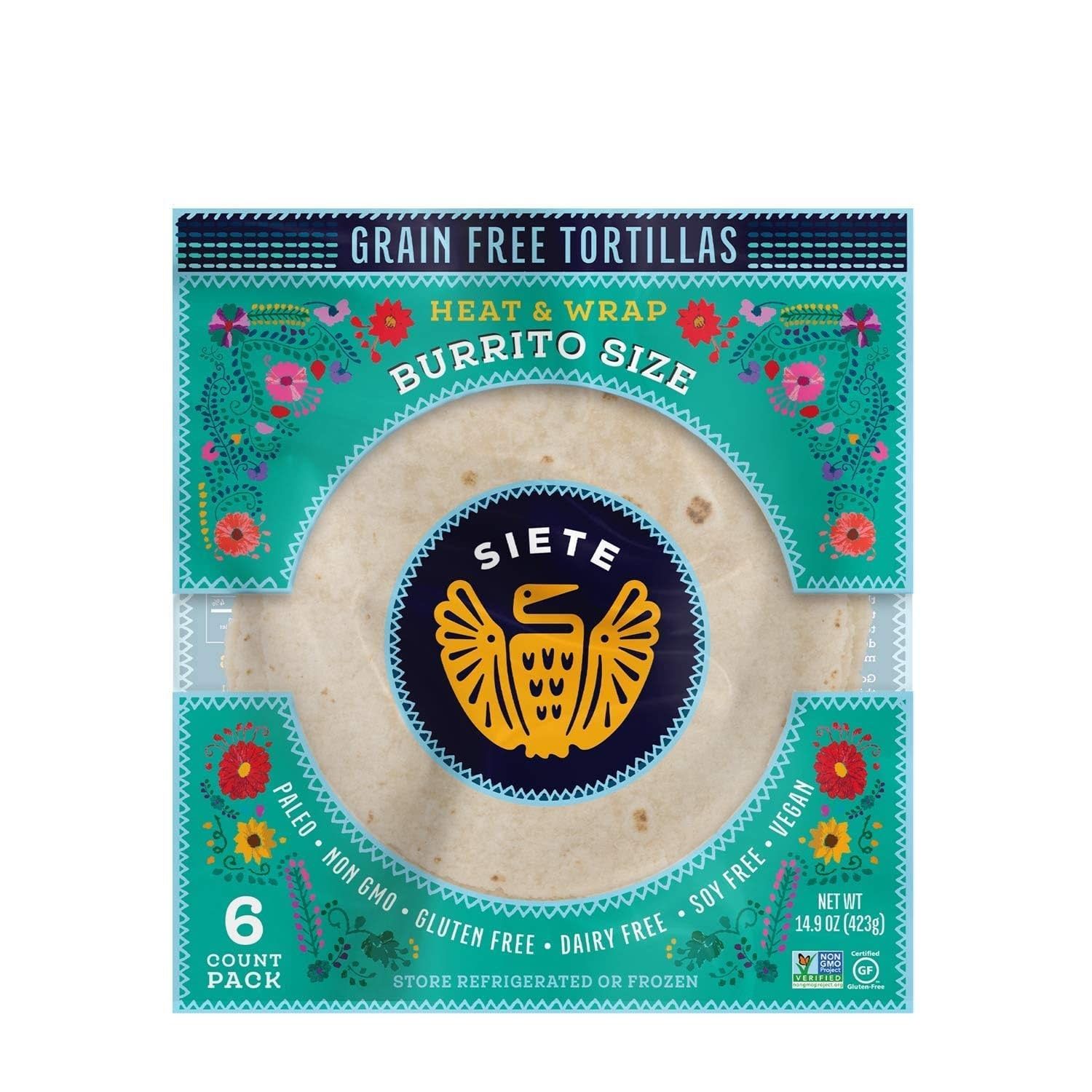 Siete                         Tortilla Burrito Size Gf