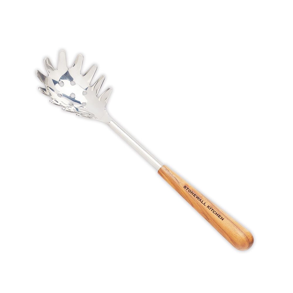 Stonewall Kitchen Stainless Steel and Teak Pasta Server