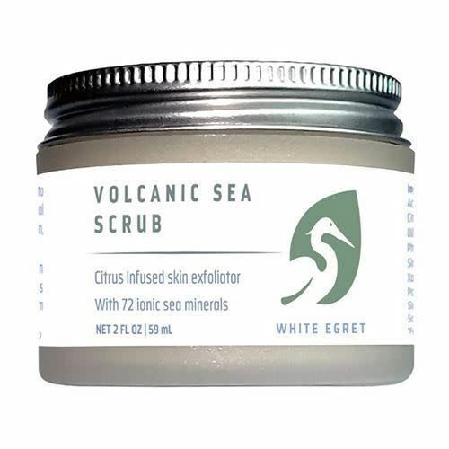 White Egret Volcanic Sea Scrub