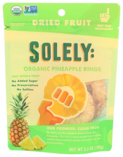 Solely                        Fruit Dried Pineapple Org