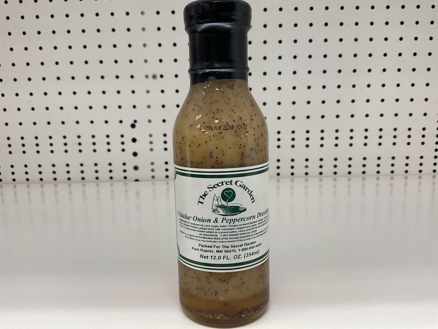 The Secret Garden Vidalia Onion Peppercorn Dressing 12 oz