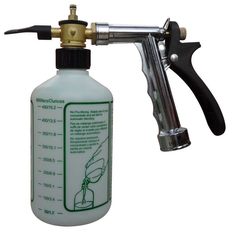 Landscapers Select Hose Sprayer, 15 oz Cup, Zinc Alloy, Silver