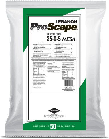Lebanon ProScape 25-0-5 Fertilizer 51% MESA 1% Fe 50 Lb