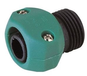Landscaper Select-Male Plastic Hose Coupling Green and Black 5/8 to 3/4in