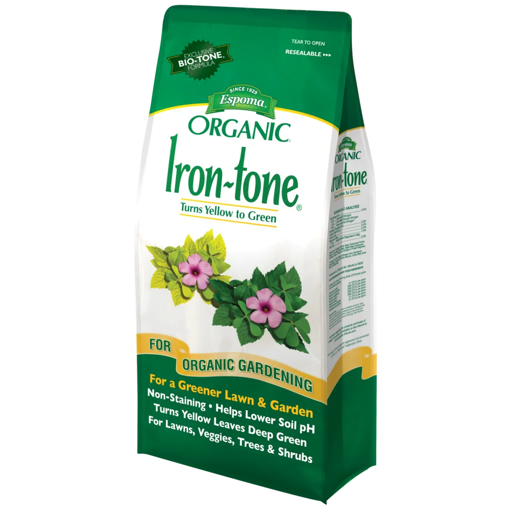 Espoma Organic Iron-Tone Turns Yellow to Green 20 lb