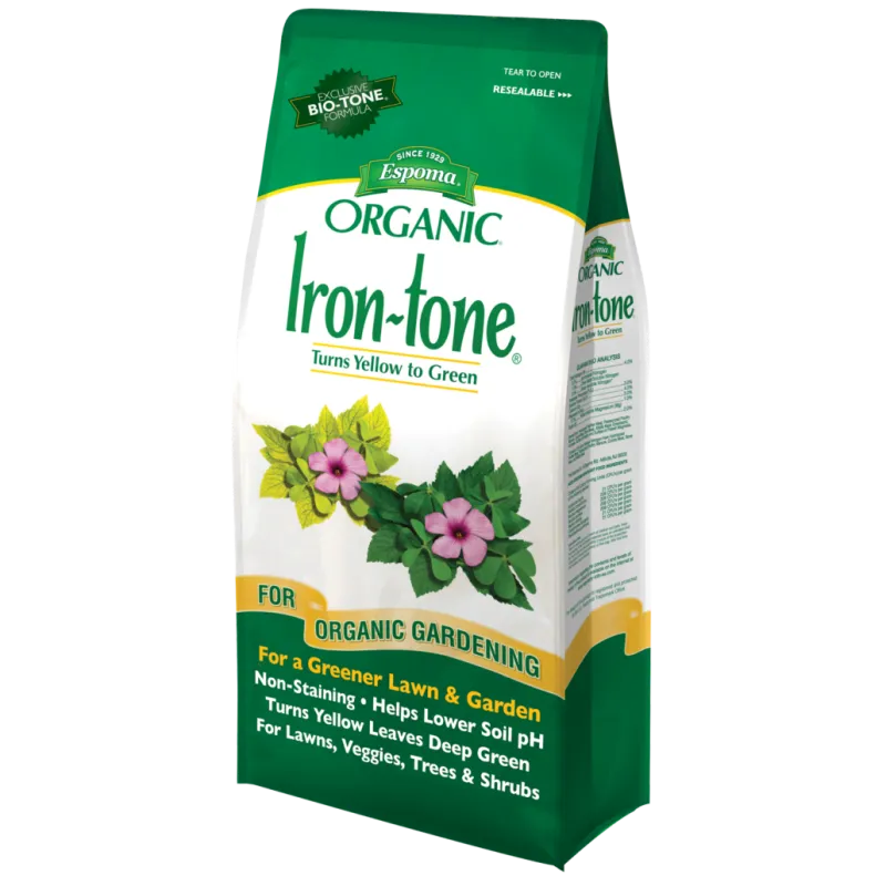 Espoma Organic Iron-Tone Turns Yellow to Green 20 lb