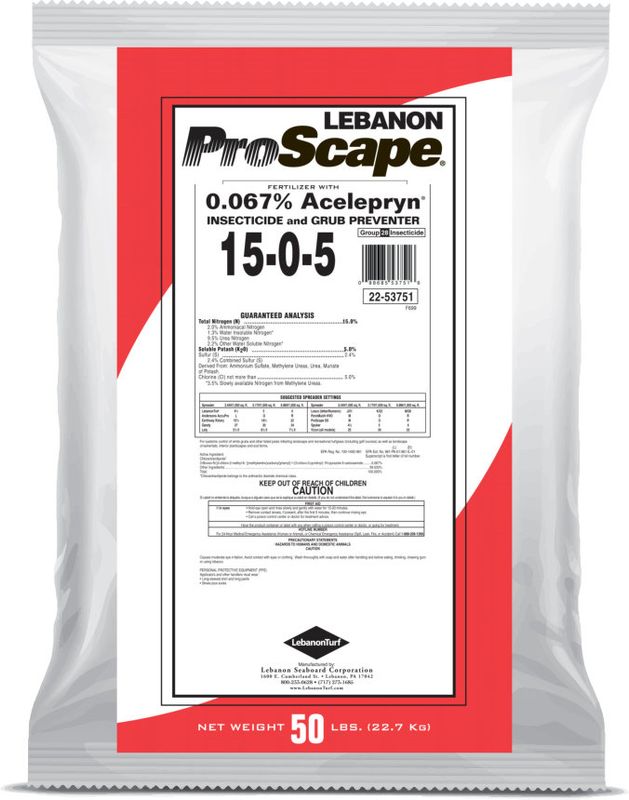 Lebanon ProScape 15-0-5 40% MESA .067% Acelepryn 50 Lb