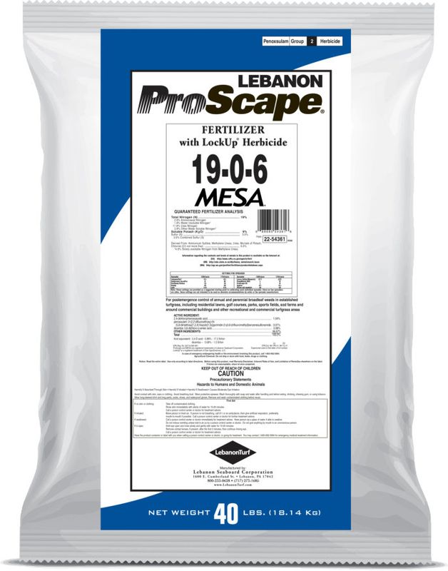 Lebanon ProScape 19-0-6 Fertilizer 33% MESA With Lock Up 40 Lb