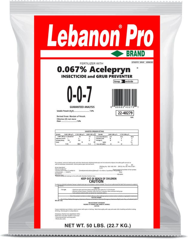 Lebanon Pro 0-0-7 .067% Acelepryn MOP 50 Lb