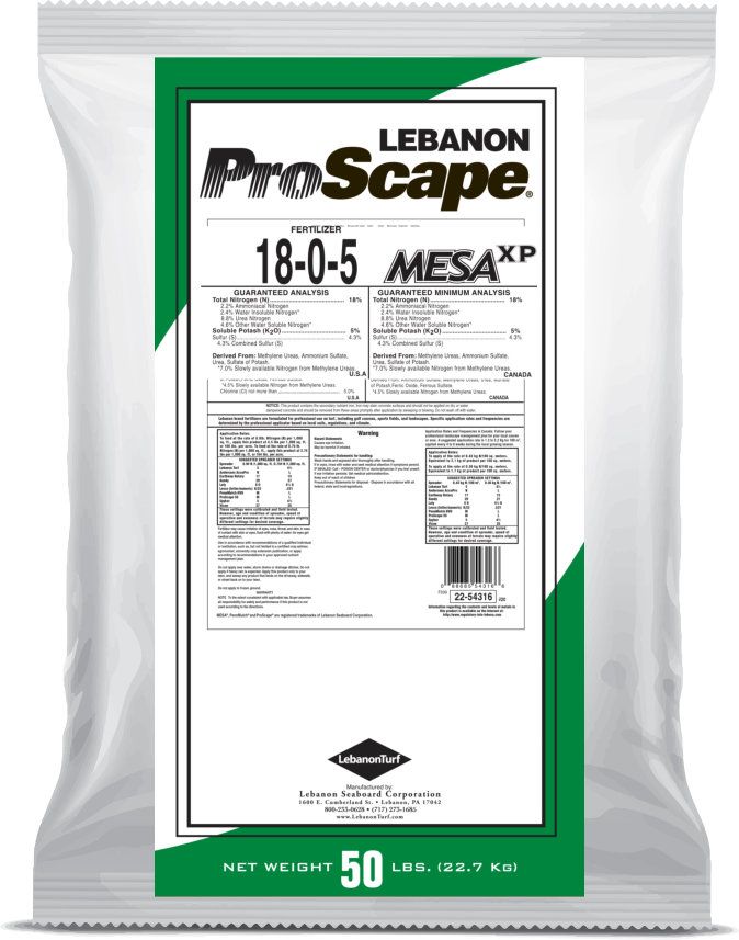 Lebanon ProScape 18-0-5 Fertilizer 55 MESA-XP 50 lb