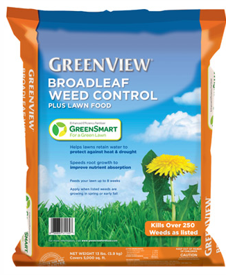 GreenView GreenSmart Broadleaf Weed Control Plus Lawn Food 5,000 sq ft 13 lbs