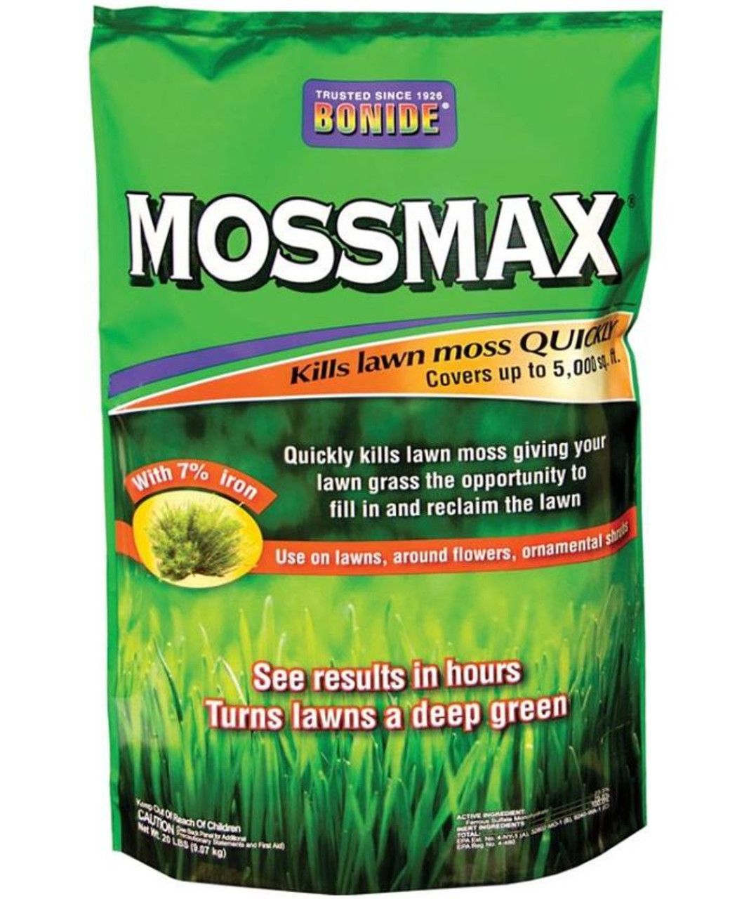 Moss Max Lawn Granules -20lb. Bag