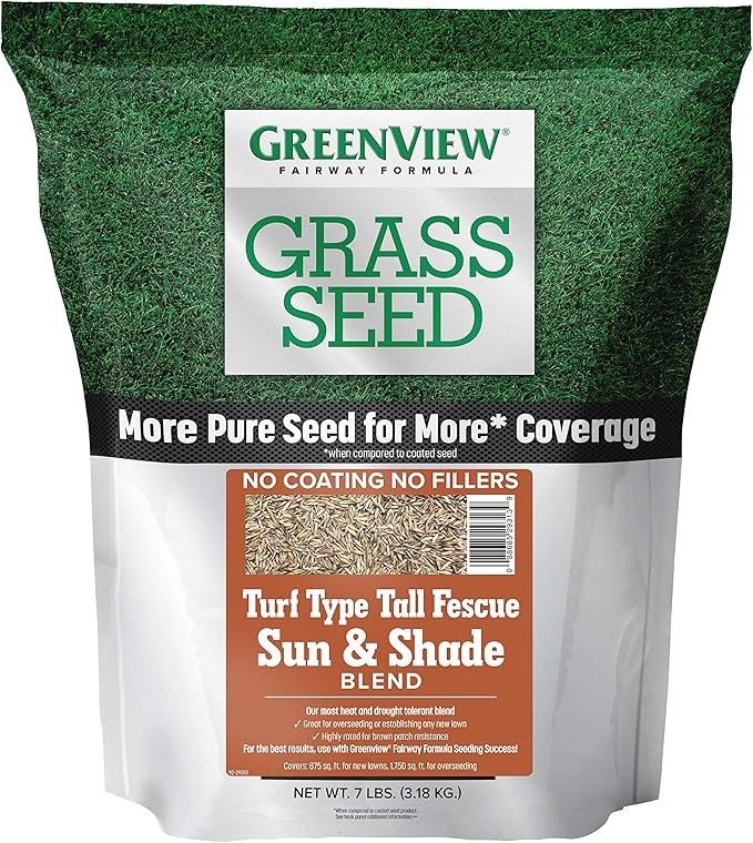 GreenView Fairway Formula Grass Seed - Turf Type Tall Fescue Sun &amp; Shade Blend - 7 lb.