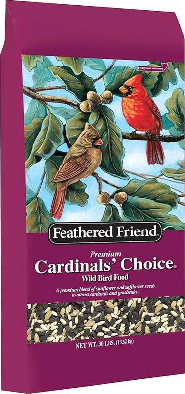 Feathered Friend Premium Cardinals&#39; Choice Wild Bird Food 30 lbs