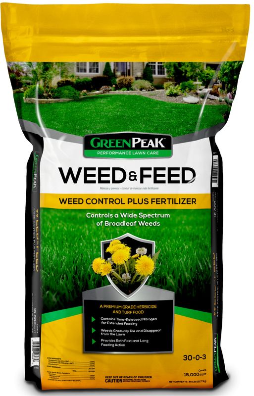GreenPeak 30-0-3 Weed &amp; Feed 48 lbs 15,000 sq ft
