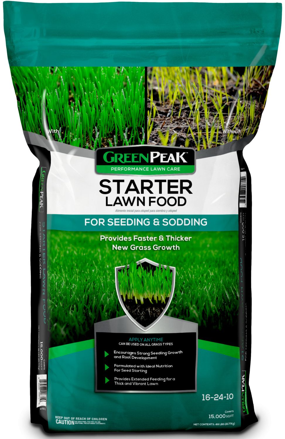 GreenPeak 16-24-10 Starter Lawn Food 48 lbs 15,000 sq ft