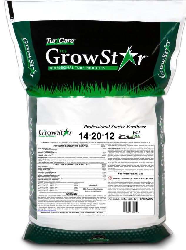 TurfCare 14-20-12 20% XCU Calstar XC Professional Starter Fertilizer 50 lb