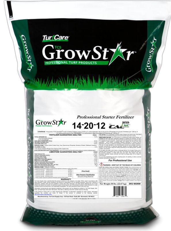 TurfCare 14-20-12 20% XCU Calstar XC Professional Starter Fertilizer 50 lb