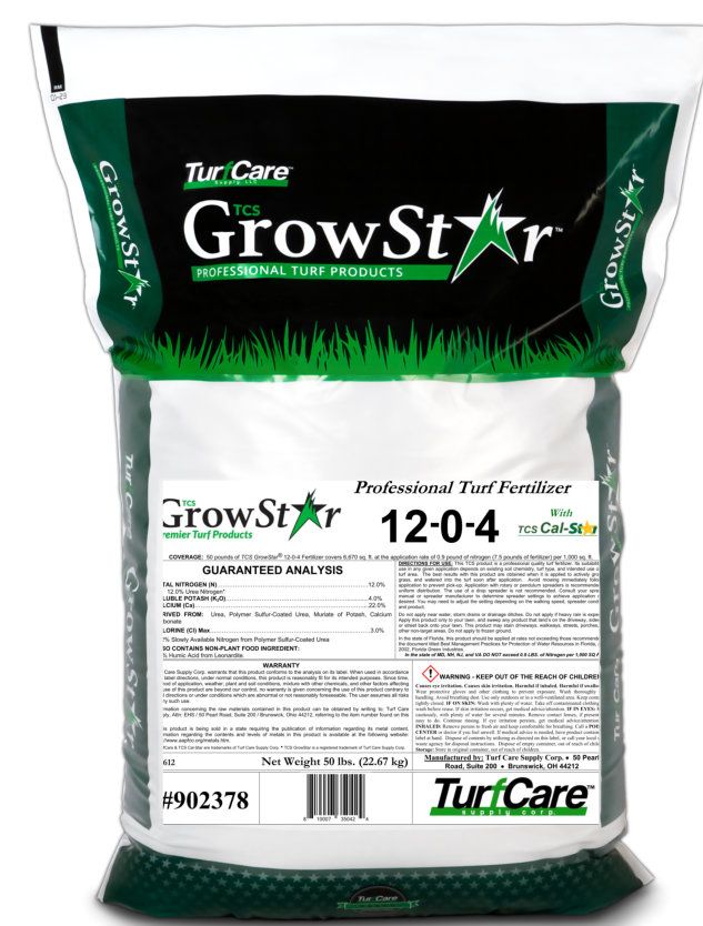 TurfCare 12-0-4 30 % XCU with Calstar 50lb.