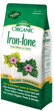 Espoma Organic Iron-Tone Turns Yellow to Green 5 lb