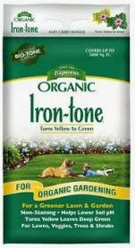 Espoma Organic Iron-Tone Turns Yellow to Green 20 lb