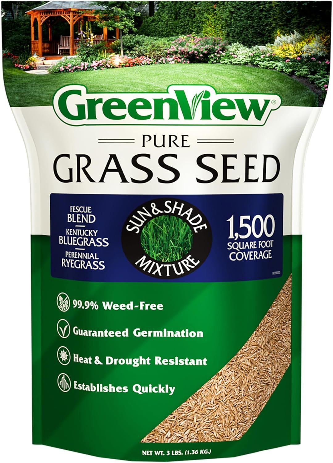GreenView Fairway Formula Grass Seed - Sun &amp; Shade Mixture - 3 lb.