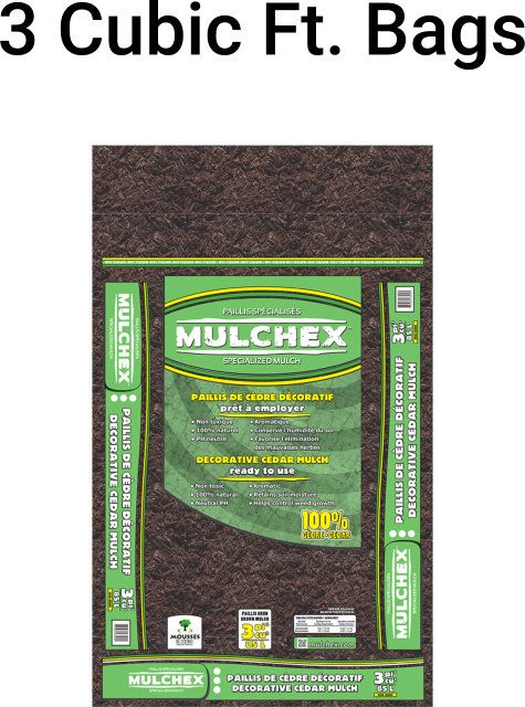 Brown Cedar Mulch - 3 cubic ft Bag