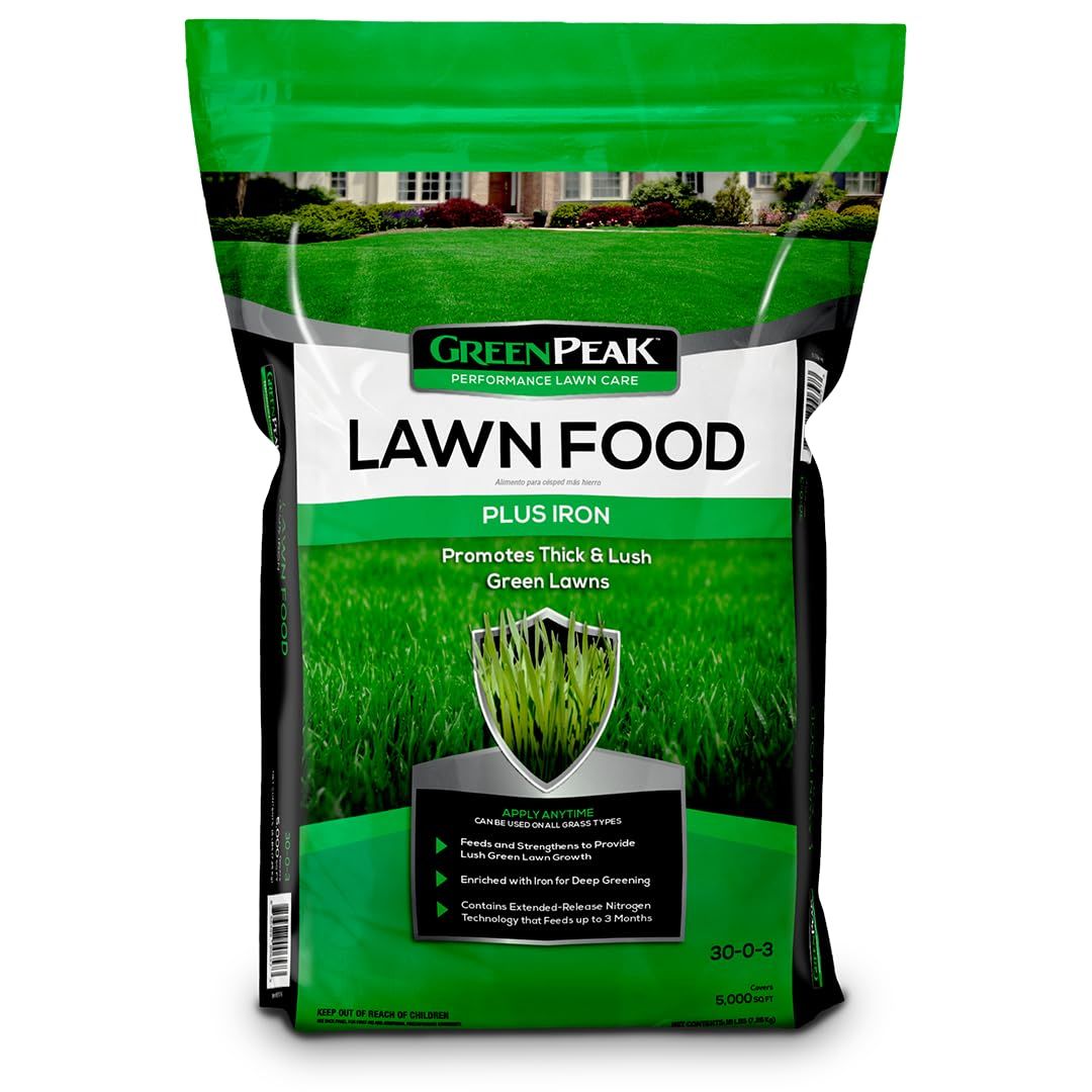 GreenPeak 30-0-3 Lawn Food Plus Iron 16 lbs 5,000 sq ft