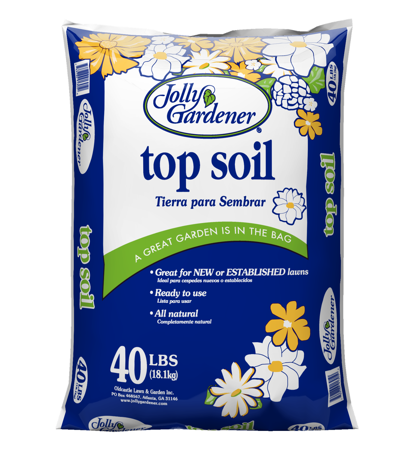 Jolly Gardener Standard Topsoil 40 lb(Blue/White Bag)