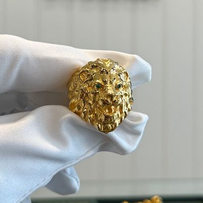 #R3. Men's lion ring