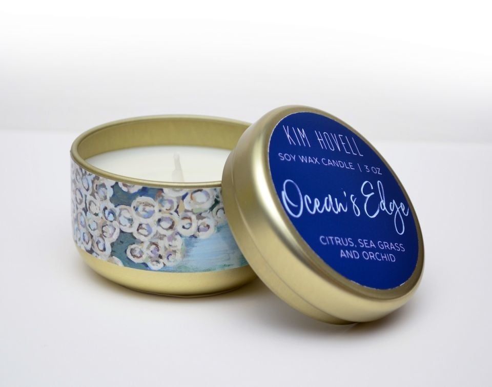 3 oz Kim Hovell Candle, Color: Ocean&#39;s Edge