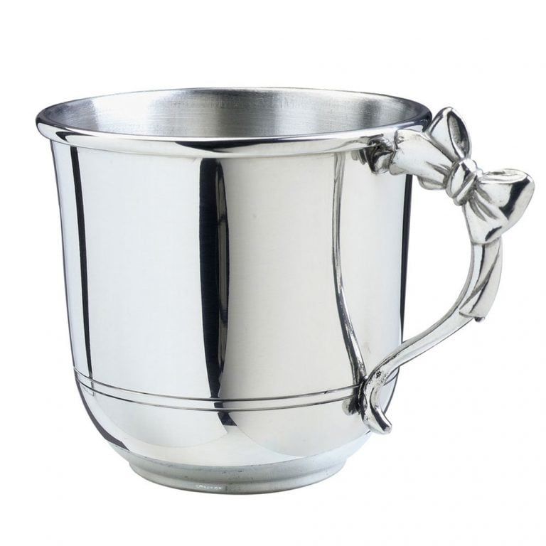 Pewter Baby Cup, Color: Bow Handle