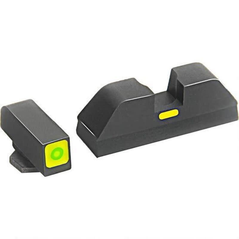 AMERIGLO GREEN TRITIUM CAP COMBAT APPLICATION PISTOL SIGHT FOR GLOCK 42/43