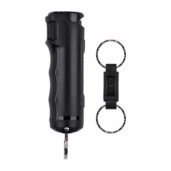 SABRE PEPPER SPRAY W/ QUICK RELEASE KEY RING - BLACK