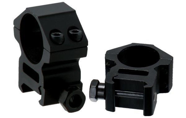 UTG - PICATINNY/WEAVER SCOPE RINGS - HEX THUMB NUT - 1&quot; - MEDIUM