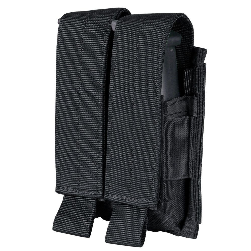 CONDOR DOUBLE PISTOL MAGAZINE POUCH - BLACK