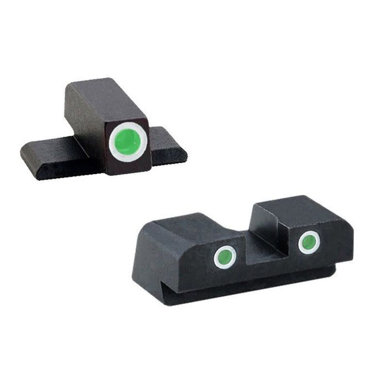 AMERIGLO GREEN 3 DOT TRITIUM NIGHT SIGHT FOR SPRINGFIELD XD/XDM/XDS