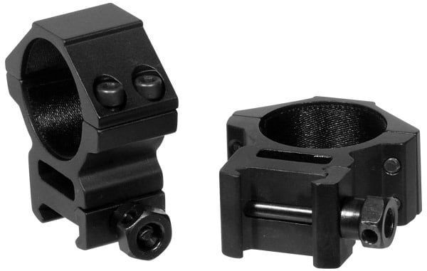 UTG - PICATINNY/WEAVER SCOPE RINGS - HEX THUMB NUT - 30MM - MEDIUM