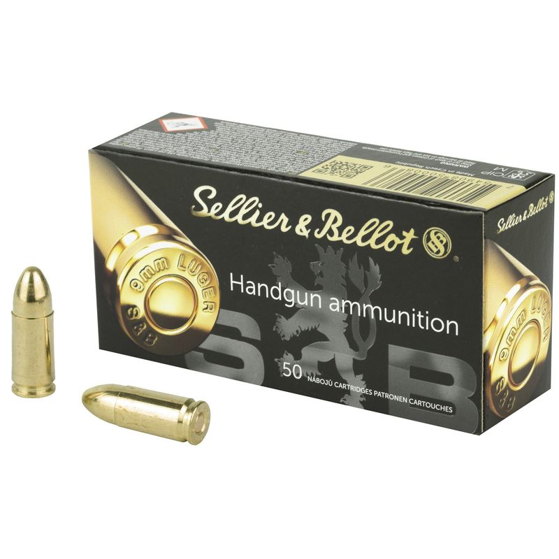 SELLIER &amp; BELLOT 9MM LUGER 115GR FMJ 50RD BOX