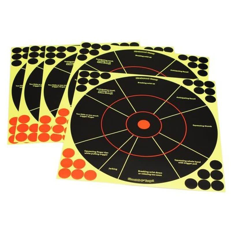 BIRCHWOOD CASEY - SHOOT-N-C TARGETS - 12" HANDGUN TRAINER - 5 PACK