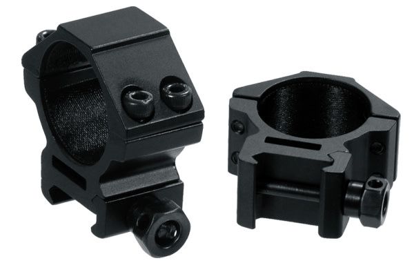 UTG - PICATINNY/WEAVER SCOPE RINGS - HEX THUMB NUT - 30MM - LOW