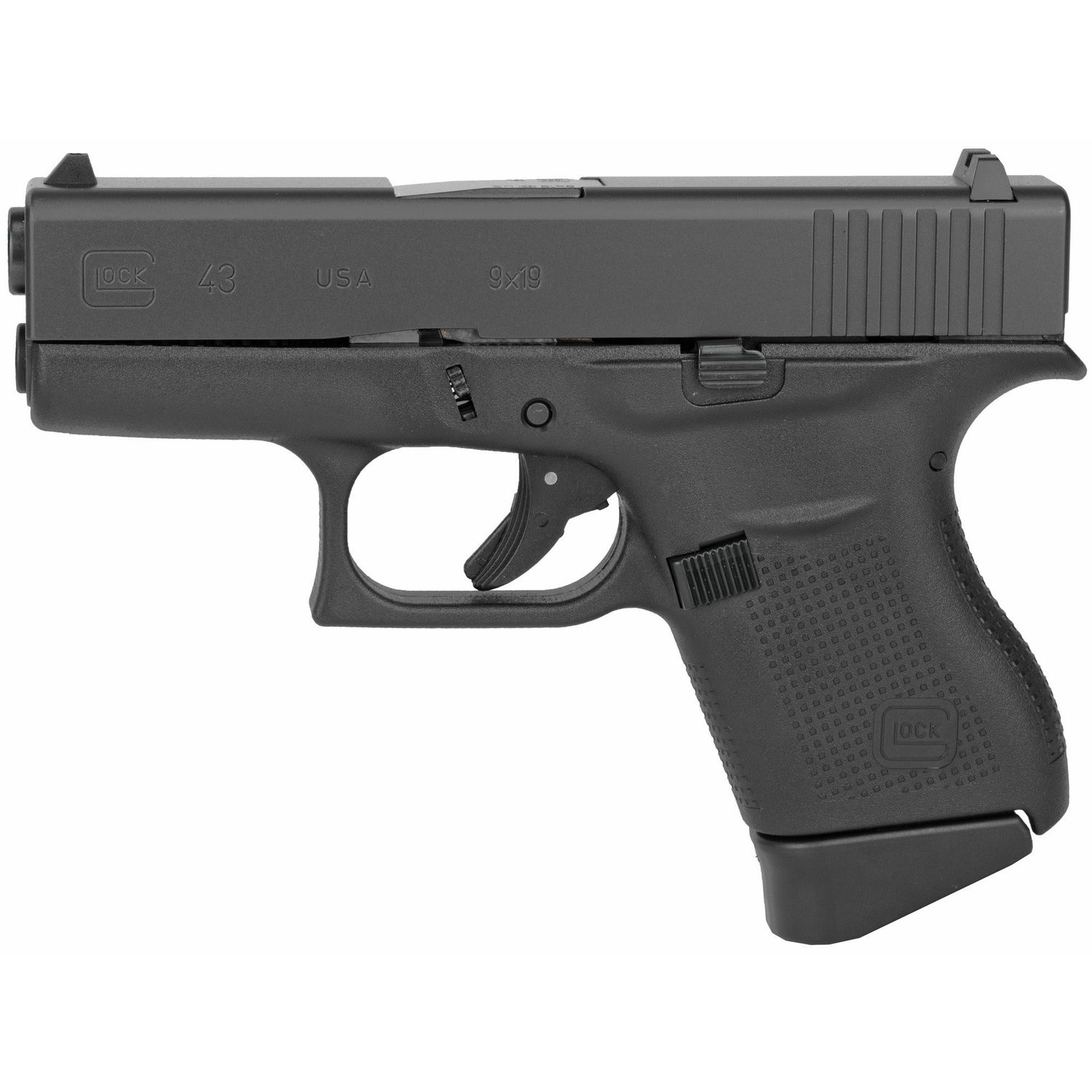 GLOCK - 43 - 9MM (2)6RD 3.39&quot;
