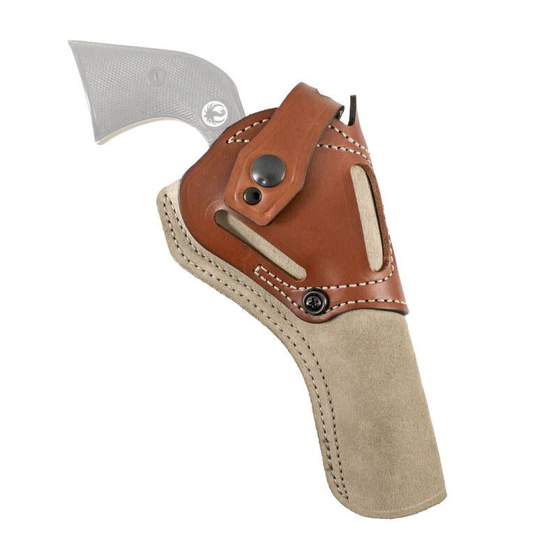 DESANTIS GUNHIDE THE WILD HOG HOLSTER FOR RUGER WRANGLER 4 5/8&quot; AMBI TAN/SUEDE